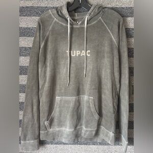 Bravado Grey TUPAC Shakur Me Against the World Rap Hoodie Sweatshirt Men’s Large